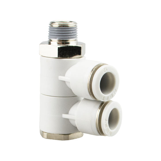 白色F型三通_PHW